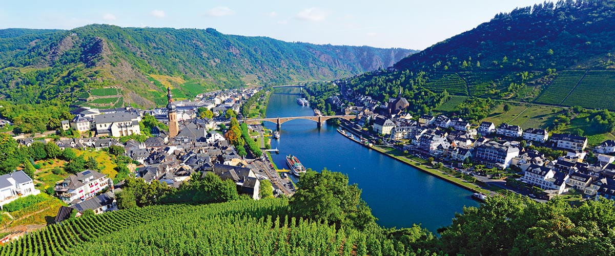 A view over Cochem and the Moselle River, Germany